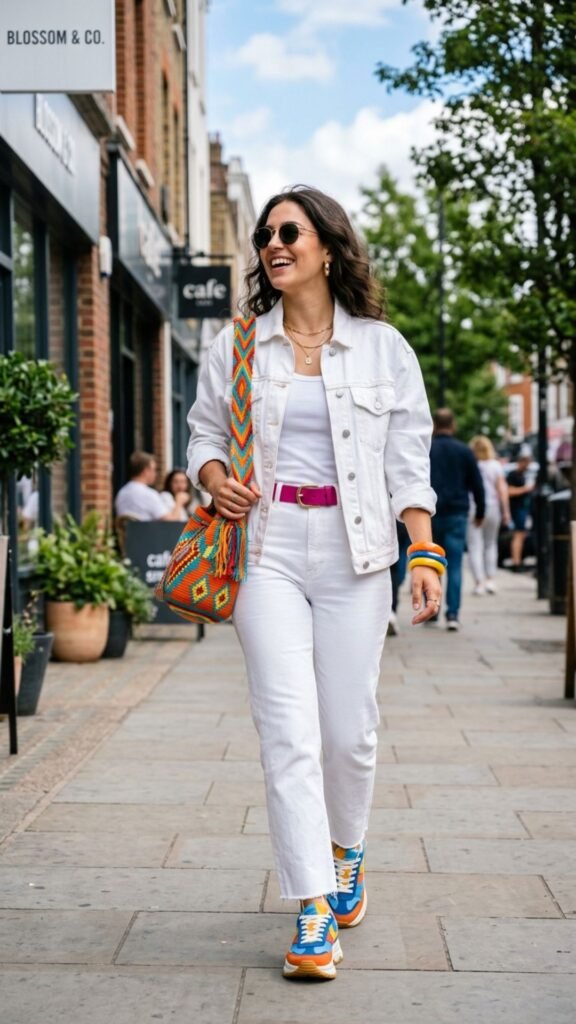 White denim set