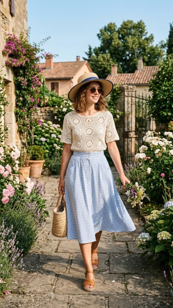 Crochet top skirt