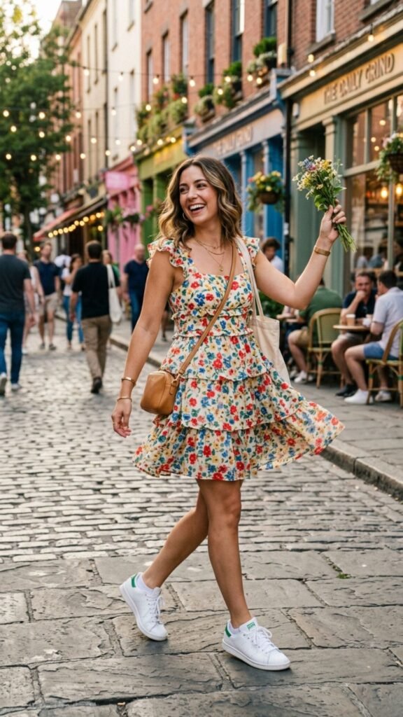 Tiered mini dress